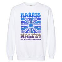 Harris Walz 2024 Election Harris Walz24 For A Brighter Tomorrow Garment-Dyed Sweatshirt