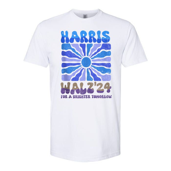 Harris Walz 2024 Election Harris Walz24 For A Brighter Tomorrow Softstyle CVC T-Shirt