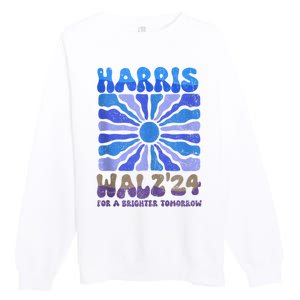 Harris Walz 2024 Election Harris Walz24 For A Brighter Tomorrow Premium Crewneck Sweatshirt