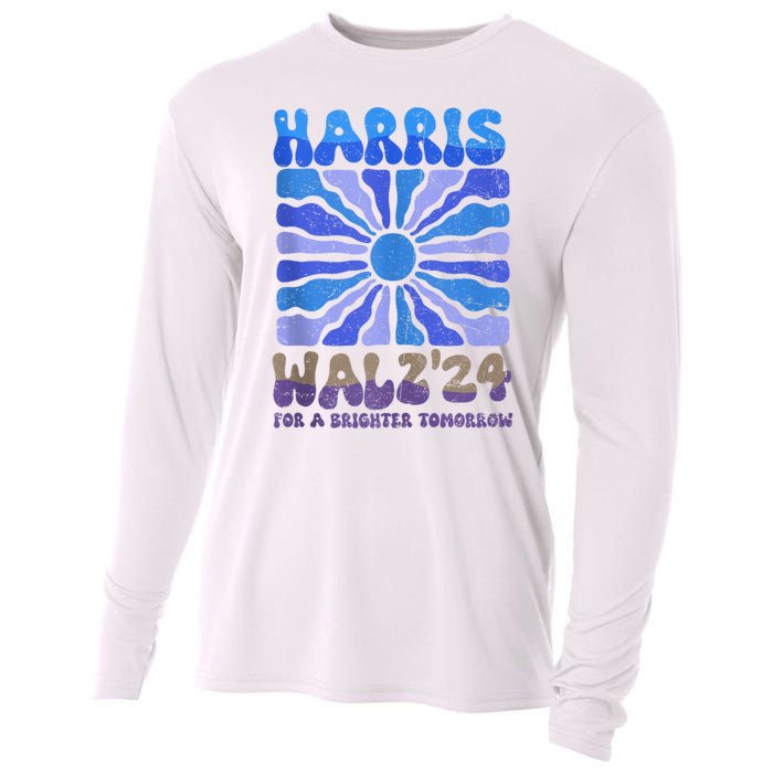 Harris Walz 2024 Election Harris Walz24 For A Brighter Tomorrow Cooling Performance Long Sleeve Crew