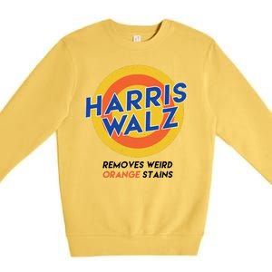 Harris Walz 2024 Removes Weird Orange Stains Funny Premium Crewneck Sweatshirt