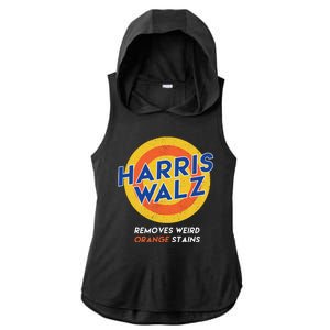 Harris Walz 2024 Removes Weird Orange Stains Funny Ladies PosiCharge Tri-Blend Wicking Draft Hoodie Tank