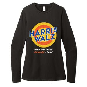 Harris Walz 2024 Removes Weird Orange Stains Funny Womens CVC Long Sleeve Shirt