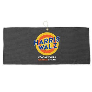 Harris Walz 2024 Removes Weird Orange Stains Funny Large Microfiber Waffle Golf Towel