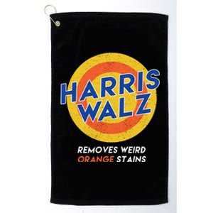 Harris Walz 2024 Removes Weird Orange Stains Funny Platinum Collection Golf Towel