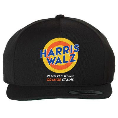 Harris Walz 2024 Removes Weird Orange Stains Funny Wool Snapback Cap