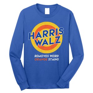 Harris Walz 2024 Removes Weird Orange Stains Funny Long Sleeve Shirt