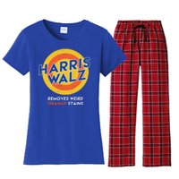 Harris Walz 2024 Removes Weird Orange Stains Funny Women's Flannel Pajama Set