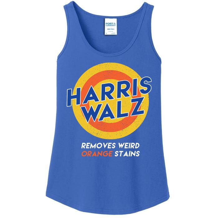 Harris Walz 2024 Removes Weird Orange Stains Funny Ladies Essential Tank