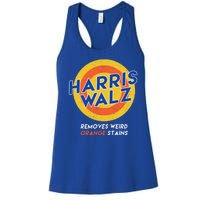 Harris Walz 2024 Removes Weird Orange Stains Funny Women's Racerback Tank