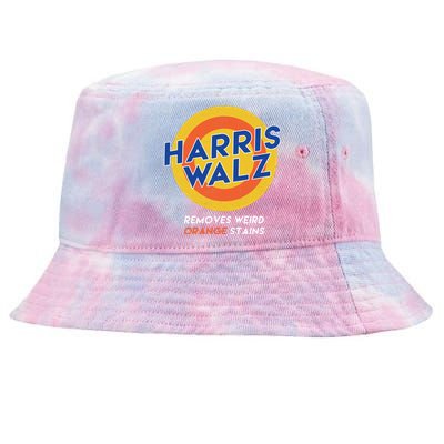 Harris Walz 2024 Removes Weird Orange Stains Funny Tie-Dyed Bucket Hat