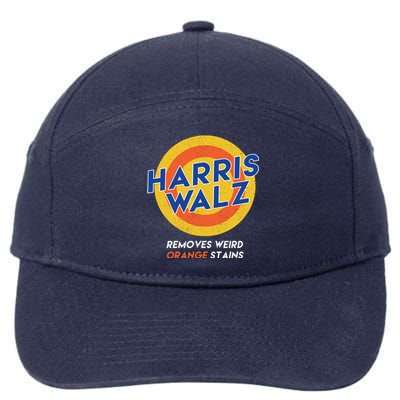 Harris Walz 2024 Removes Weird Orange Stains Funny 7-Panel Snapback Hat