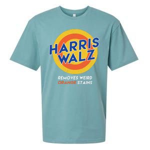 Harris Walz 2024 Removes Weird Orange Stains Funny Sueded Cloud Jersey T-Shirt