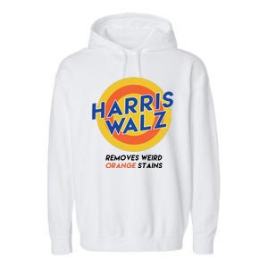 Harris Walz 2024 Removes Weird Orange Stains Funny Garment-Dyed Fleece Hoodie