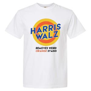 Harris Walz 2024 Removes Weird Orange Stains Funny Garment-Dyed Heavyweight T-Shirt