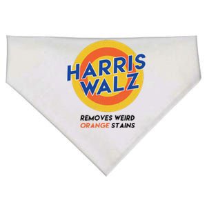 Harris Walz 2024 Removes Weird Orange Stains Funny USA-Made Doggie Bandana