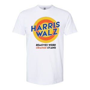 Harris Walz 2024 Removes Weird Orange Stains Funny Softstyle CVC T-Shirt