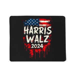 Harris Walz 2024 American Flag Mousepad