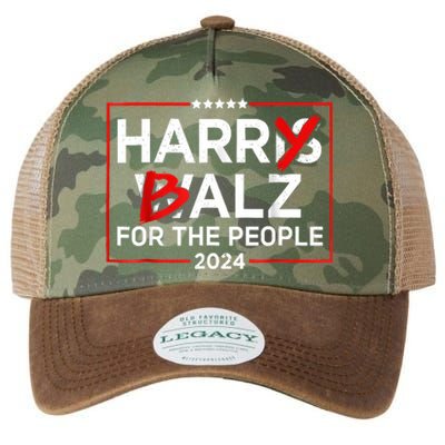 Harris Walz 24 Harry Balz For The People 2024 Democratics Legacy Tie Dye Trucker Hat