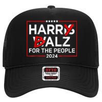 Harris Walz 24 Harry Balz For The People 2024 Democratics High Crown Mesh Back Trucker Hat