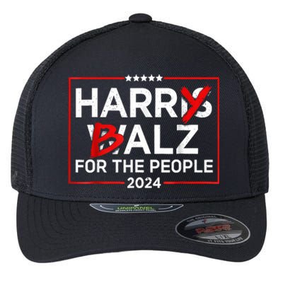 Harris Walz 24 Harry Balz For The People 2024 Democratics Flexfit Unipanel Trucker Cap