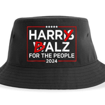 Harris Walz 24 Harry Balz For The People 2024 Democratics Sustainable Bucket Hat