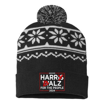 Harris Walz 24 Harry Balz For The People 2024 Democratics USA-Made Snowflake Beanie