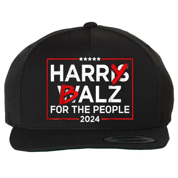 Harris Walz 24 Harry Balz For The People 2024 Democratics Wool Snapback Cap