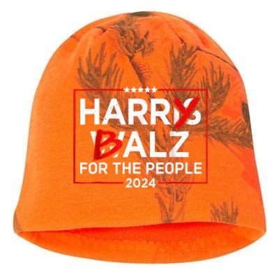 Harris Walz 24 Harry Balz For The People 2024 Democratics Kati - Camo Knit Beanie