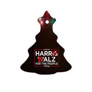 Harris Walz 24 Harry Balz For The People 2024 Democratics Ceramic Tree Ornament