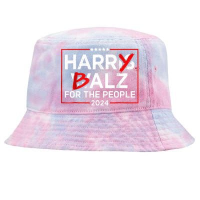 Harris Walz 24 Harry Balz For The People 2024 Democratics Tie-Dyed Bucket Hat