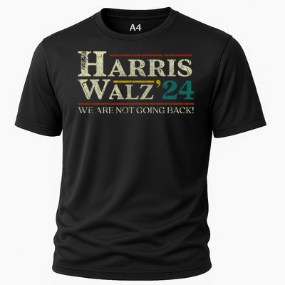 Harris Walz 2024 Election We Are Not Going Back Distressed Cooling Performance Crew T-Shirt