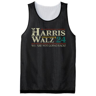 Harris Walz 2024 Election We Are Not Going Back Distressed Mesh Reversible Basketball Jersey Tank