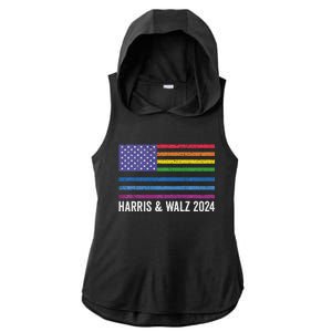 Harris Waltz 2024 Election Kamala Harris Tim Waltz 2024 Premium Ladies PosiCharge Tri-Blend Wicking Draft Hoodie Tank