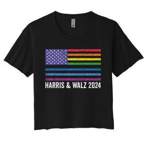 Harris Waltz 2024 Election Kamala Harris Tim Waltz 2024 Premium Women's Crop Top Tee