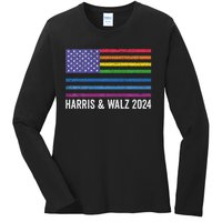 Harris Waltz 2024 Election Kamala Harris Tim Waltz 2024 Premium Ladies Long Sleeve Shirt