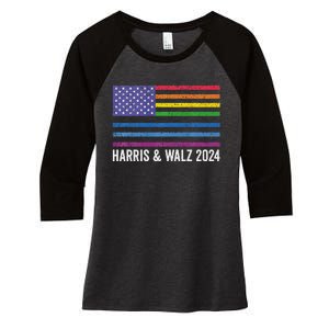 Harris Waltz 2024 Election Kamala Harris Tim Waltz 2024 Premium Women's Tri-Blend 3/4-Sleeve Raglan Shirt