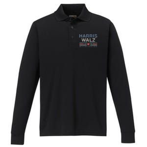 Harris Waltz 2024 Harris Walz WeRe Not Going Back Performance Long Sleeve Polo