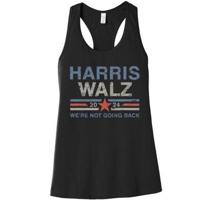 Harris Waltz 2024 Harris Walz WeRe Not Going Back Women's Racerback Tank