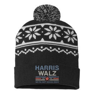 Harris Waltz 2024 Harris Walz WeRe Not Going Back USA-Made Snowflake Beanie