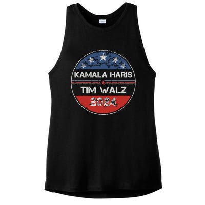 Harris Walz 2024 For President Patriotic Kamala Waltz 2024 Ladies PosiCharge Tri-Blend Wicking Tank