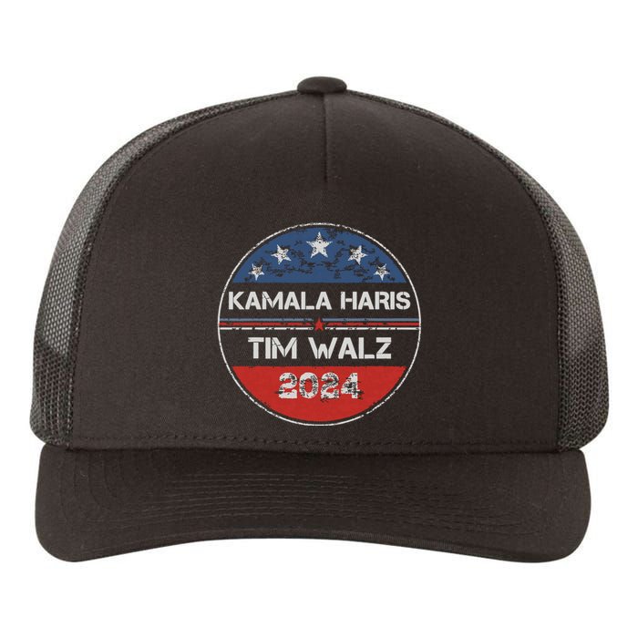 Harris Walz 2024 For President Patriotic Kamala Waltz 2024 Yupoong Adult 5-Panel Trucker Hat