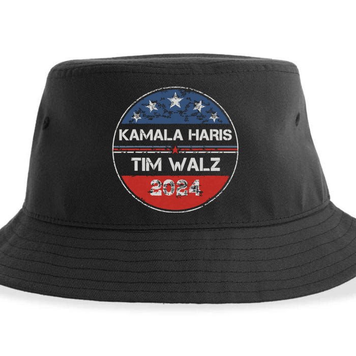 Harris Walz 2024 For President Patriotic Kamala Waltz 2024 Sustainable Bucket Hat