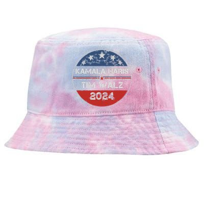 Harris Walz 2024 For President Patriotic Kamala Waltz 2024 Tie-Dyed Bucket Hat