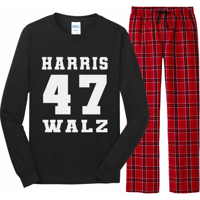 Harris Walz 2024 Election Kamala Harris Tim Walz 2024 Long Sleeve Pajama Set