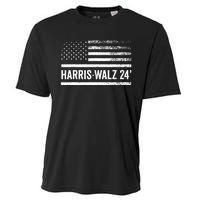 Harris Walz 2024 Election Kamala Tim Waltz American Flag Cooling Performance Crew T-Shirt