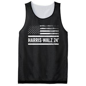 Harris Walz 2024 Election Kamala Tim Waltz American Flag Mesh Reversible Basketball Jersey Tank