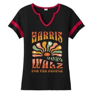 Harris Walz 2024 Election President Kamala Harris Tim Waltz Ladies Halftime Notch Neck Tee