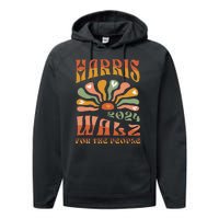 Harris Walz 2024 Election President Kamala Harris Tim Waltz Performance Fleece Hoodie