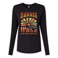 Harris Walz 2024 Election President Kamala Harris Tim Waltz Womens Cotton Relaxed Long Sleeve T-Shirt